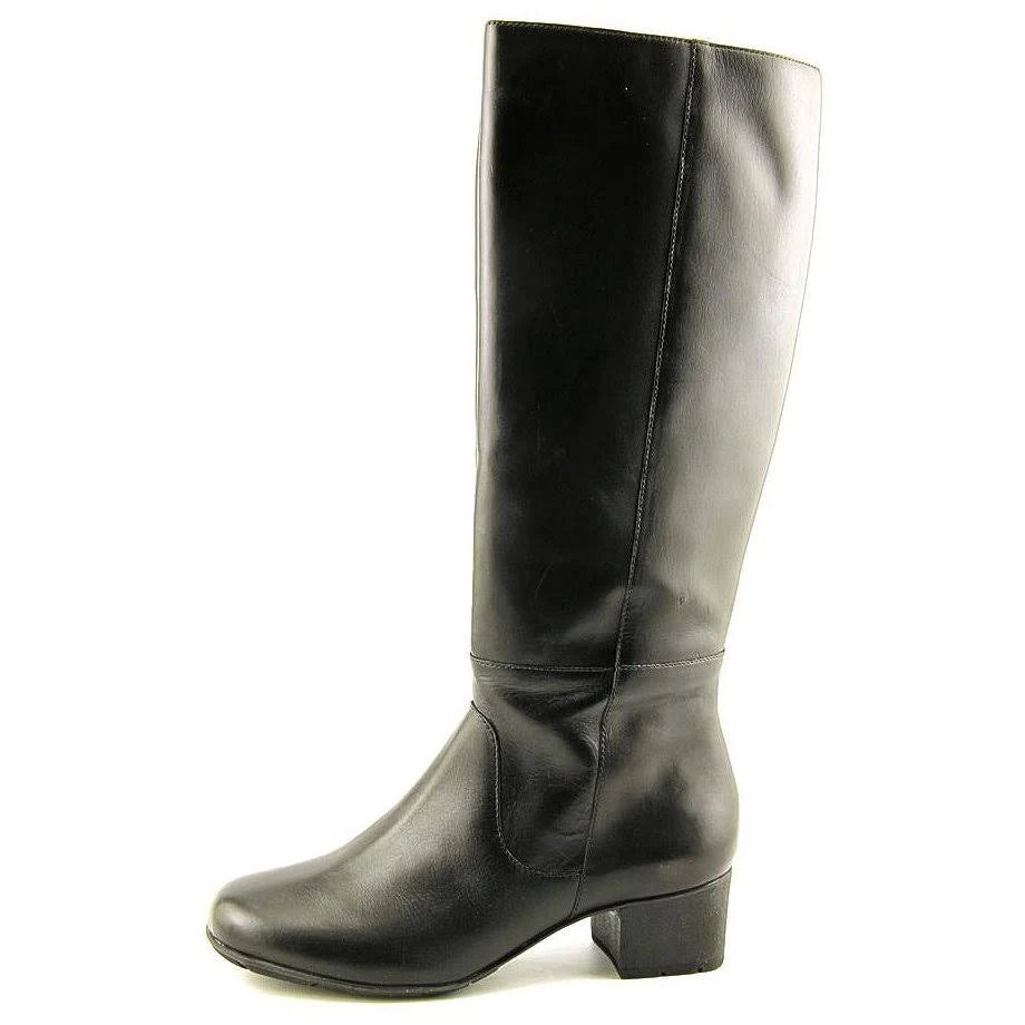 Black Wide Calf Women US 7 WW T28936