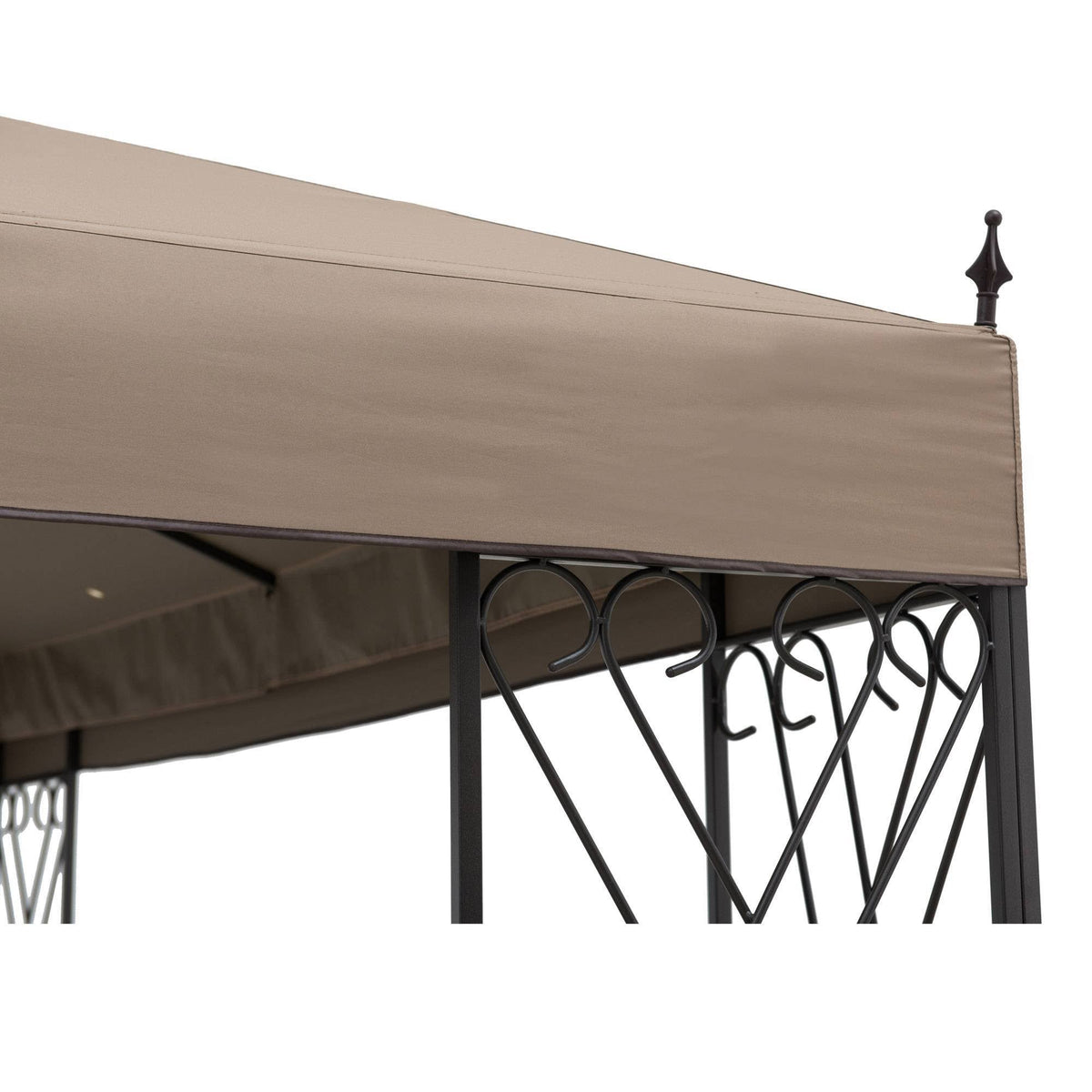 10 ft. x 12 ft. Steel Gazebo with 2-Tier Khaki Canopy C930