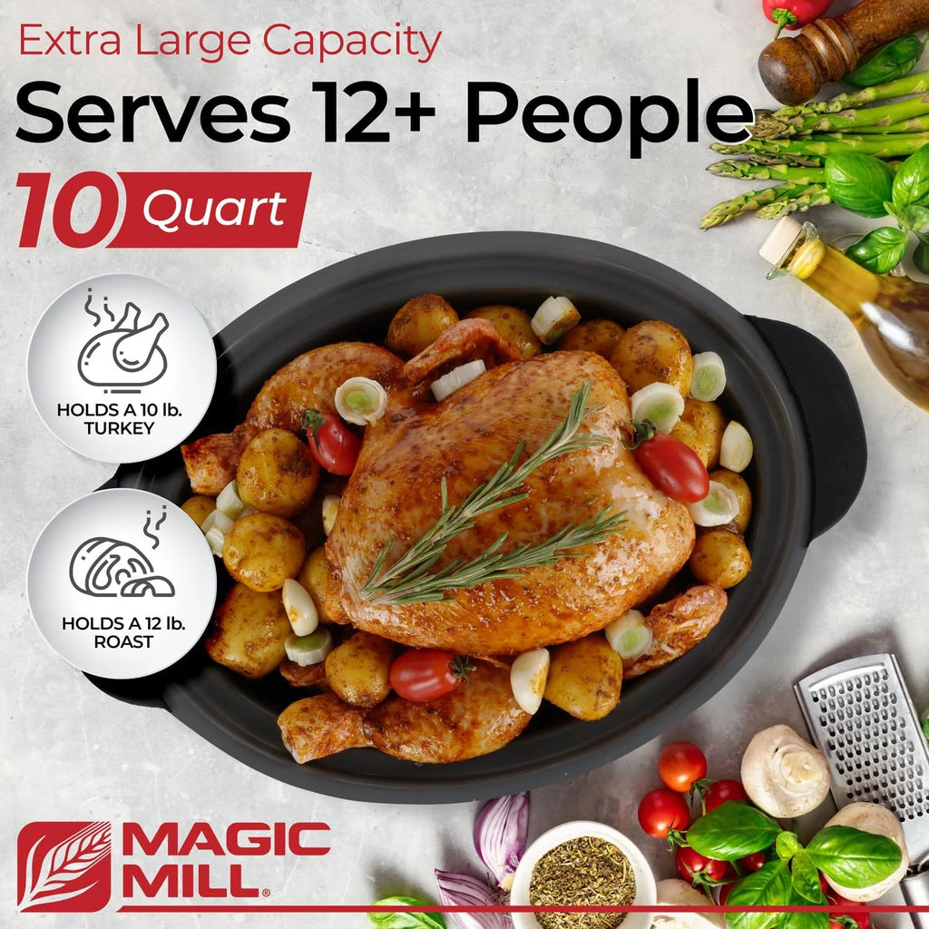 10 Quart Non-Stick Slow Cooker with Glass Lid X58518