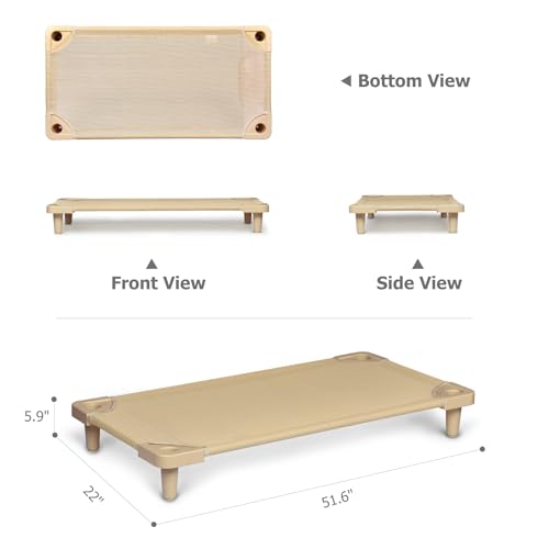 Stackable Kids Nap Cot with 4 Lockable Casters, Set of 5 Y206