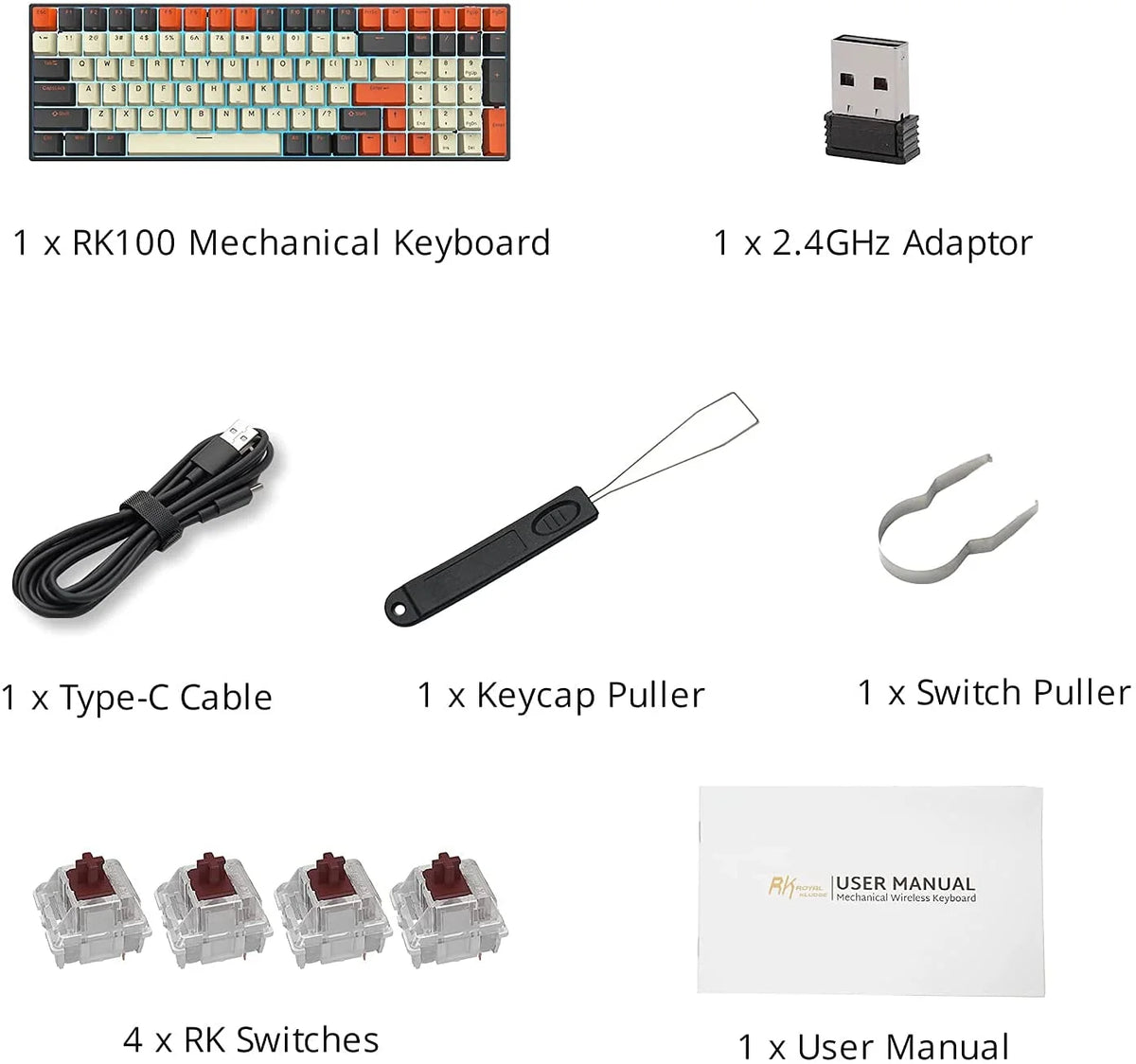 100-key Wireless Mechanical Keyboard V3256