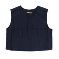 Dark Navy Blue Polyester Cotton Polyester Vest Carrier L54526