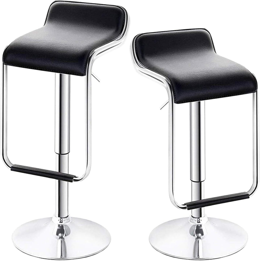 White Set of 2 Swivel Adjustable Bar Stools with Arms R614134