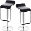 White Set of 2 Swivel Adjustable Bar Stools with Arms R614134