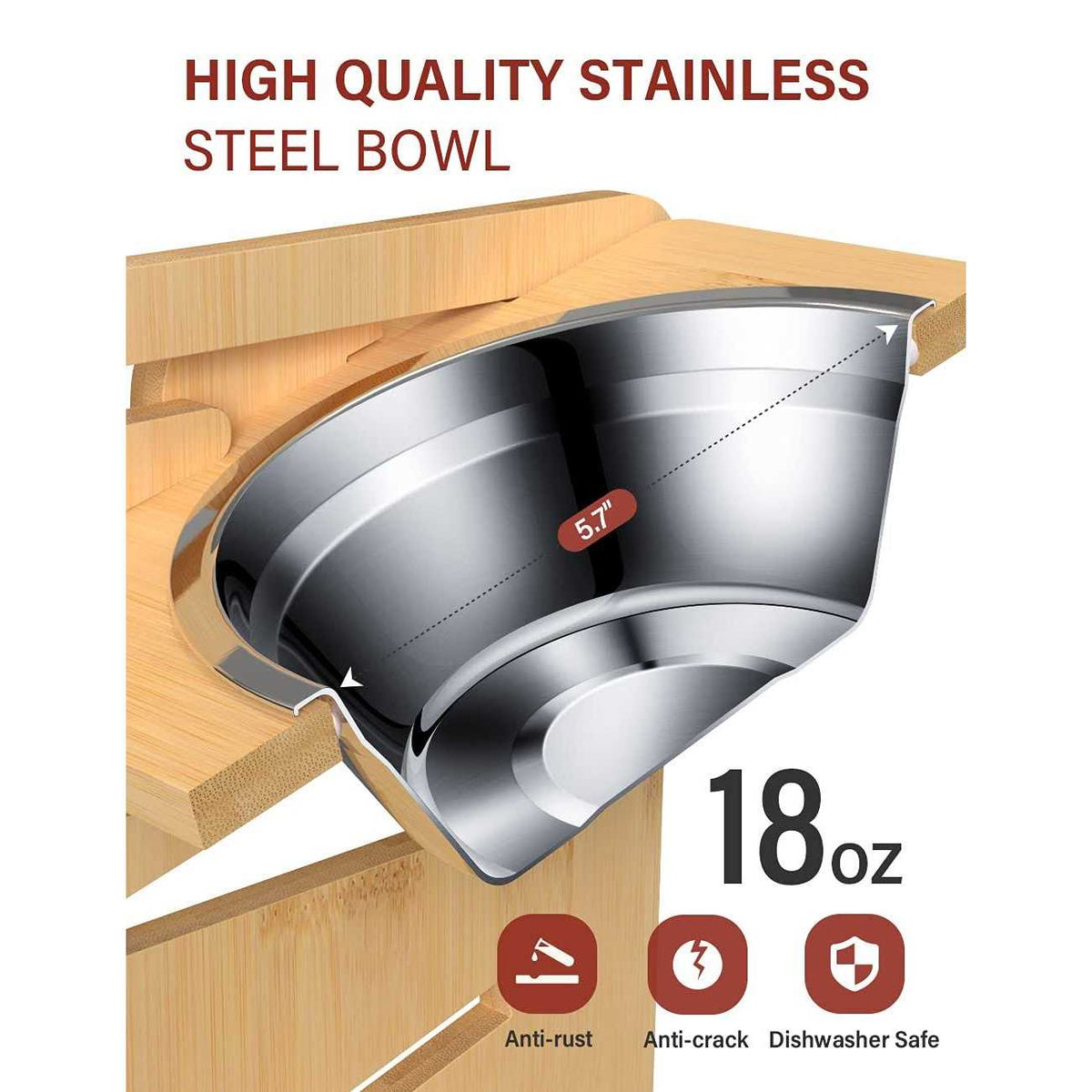 Elevated Dog Bowls with Stand for Small Size Dogs and Cats B443652