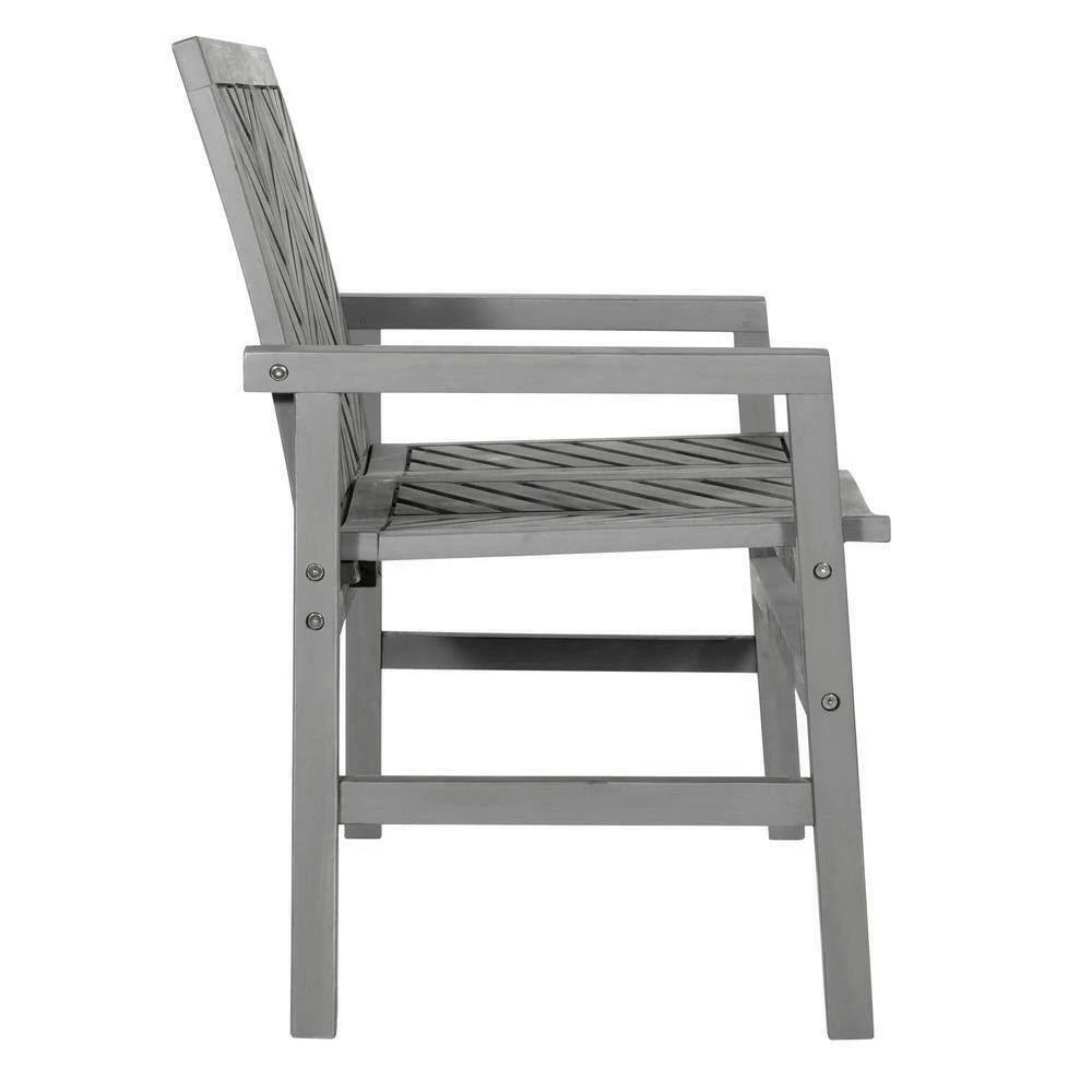 Grey Wash Acacia Wood Outdoor Loveseat F54182
