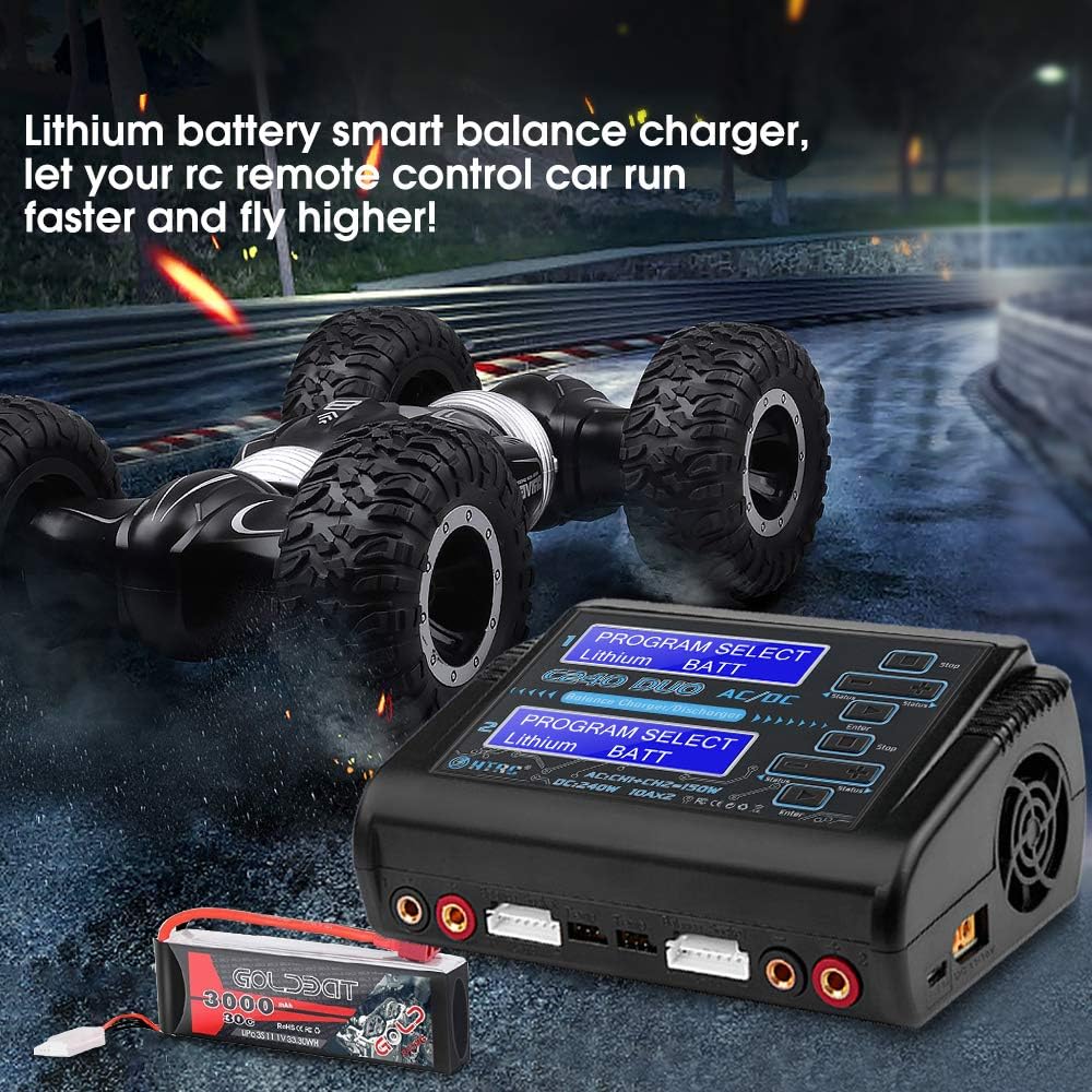 Dual LiPo Balance Charger 1S-6S AC 150W DC 240W 10A RC Battery Charger Q426211
