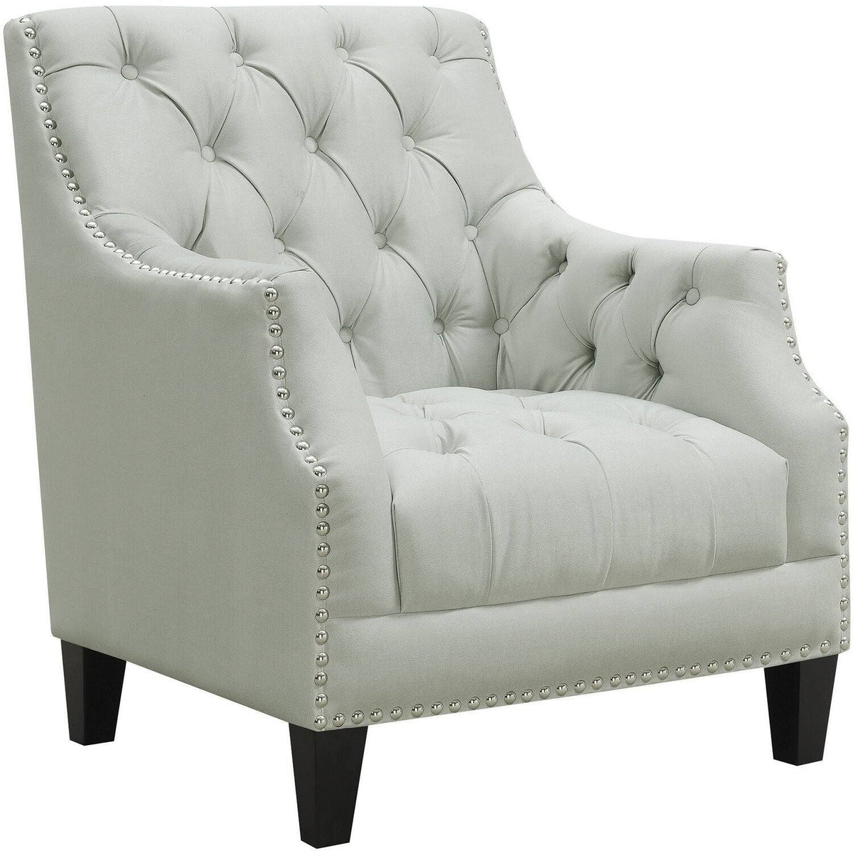 Light Gray Tufted Accent Chair R67452