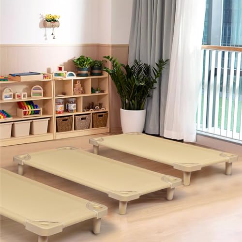 Stackable Kids Nap Cot with 4 Lockable Casters, Set of 5 Y206
