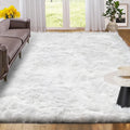 White 4x6 Ft Faux Sheepskin Fluffy Shaggy Rug O655