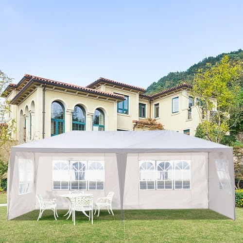 10x30 Waterproof White Canopy Tent with 8 Removable Sidewalls V6122