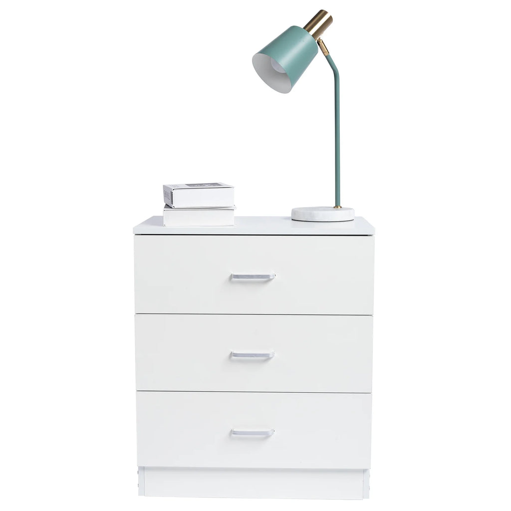 White 3-Drawer Wooden Dresser C89604