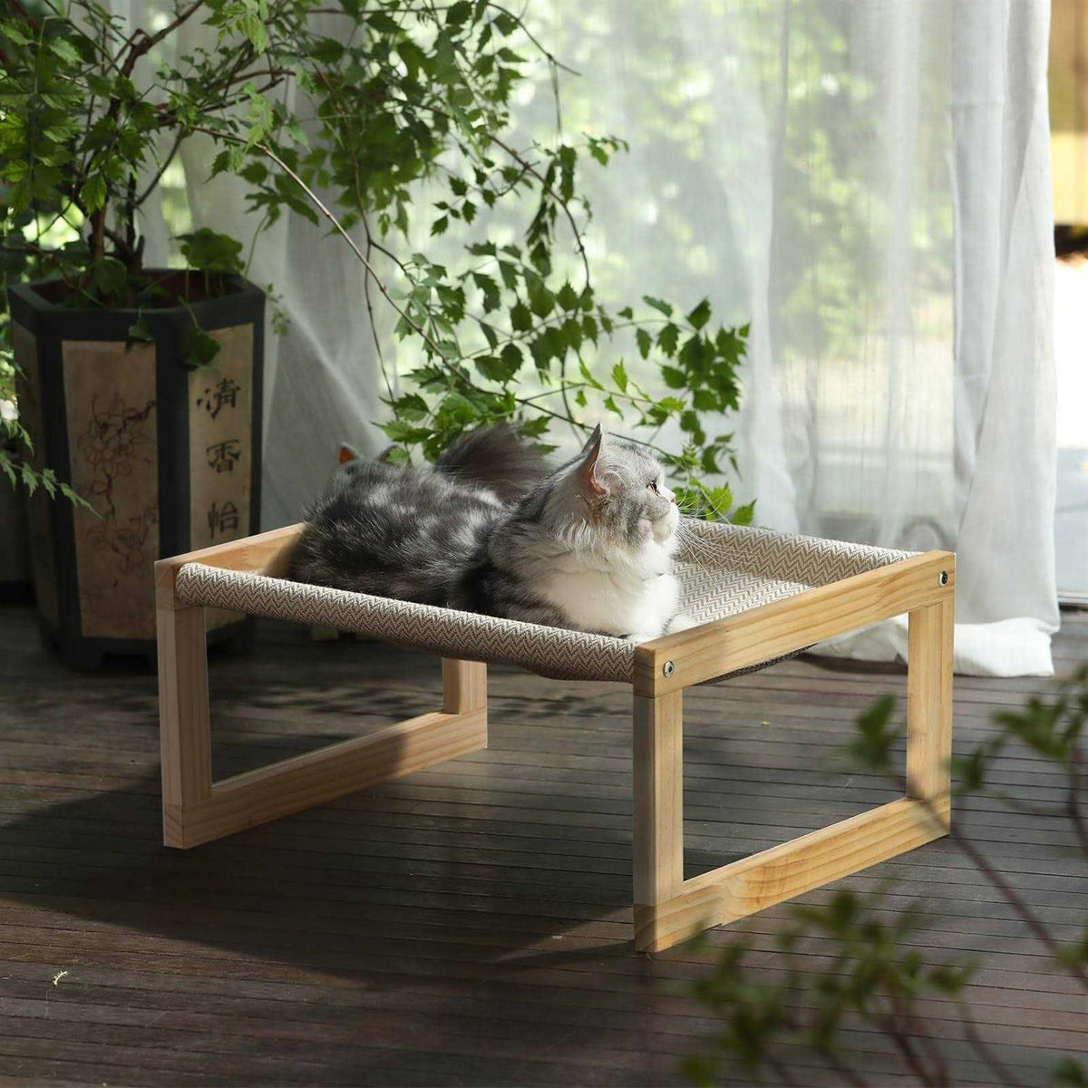Dog Bed Cat Bed Wooden Cat Hammock H3421