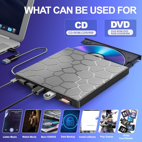 8 in 1 USB 3.0 Portable External CD/DVD Drive U992