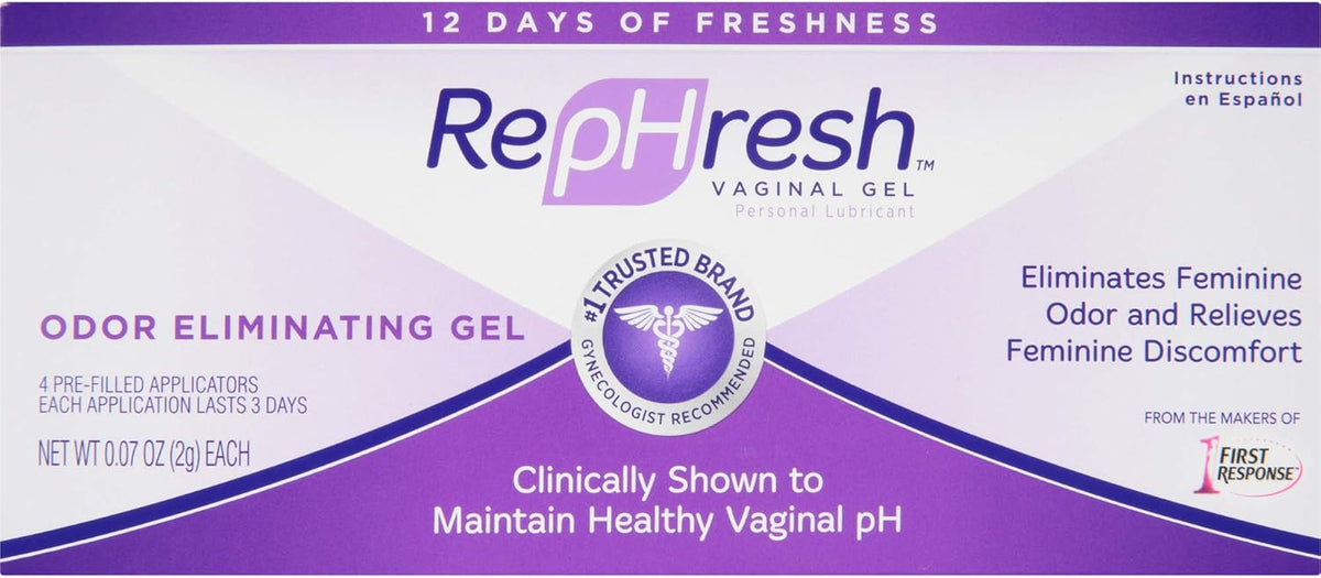 Odor Eliminating Vaginal Gel, 4ct (0.07oz) & Feminine Wash, 12 oz B95472