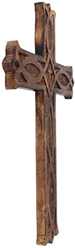 18 x 12 Inches Wooden Crucifix Cross Wall Hanging H25261