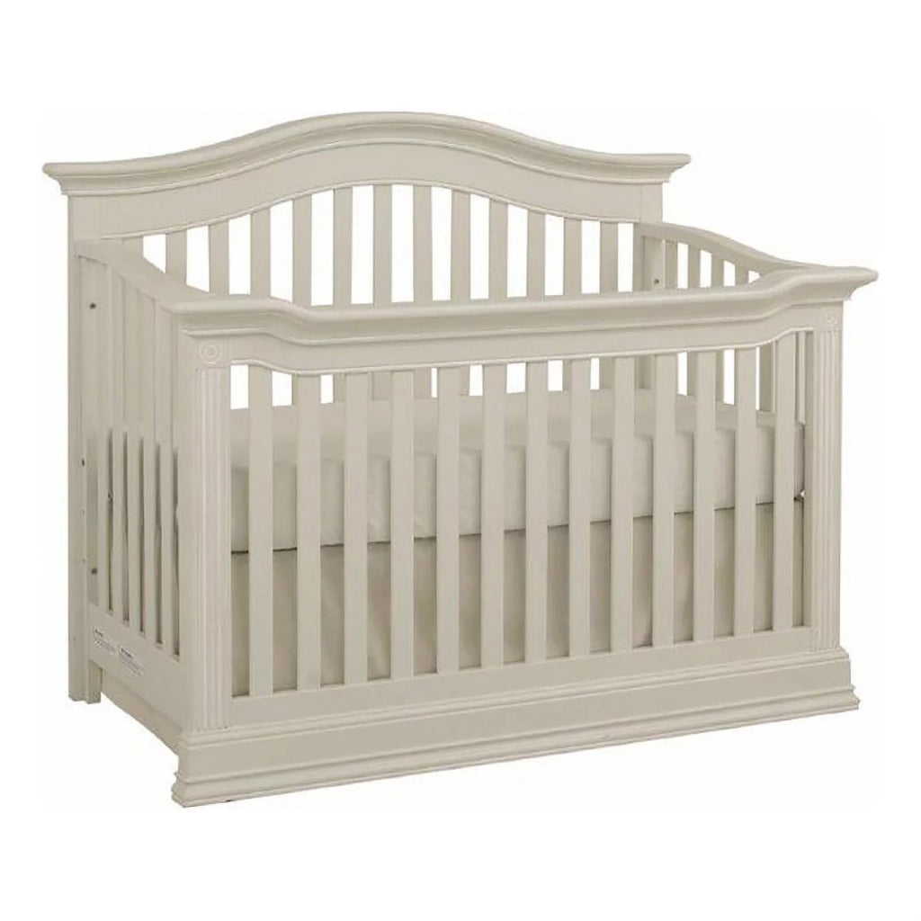 Glazed White 4-in-1 Convertible Wood Crib R9011
