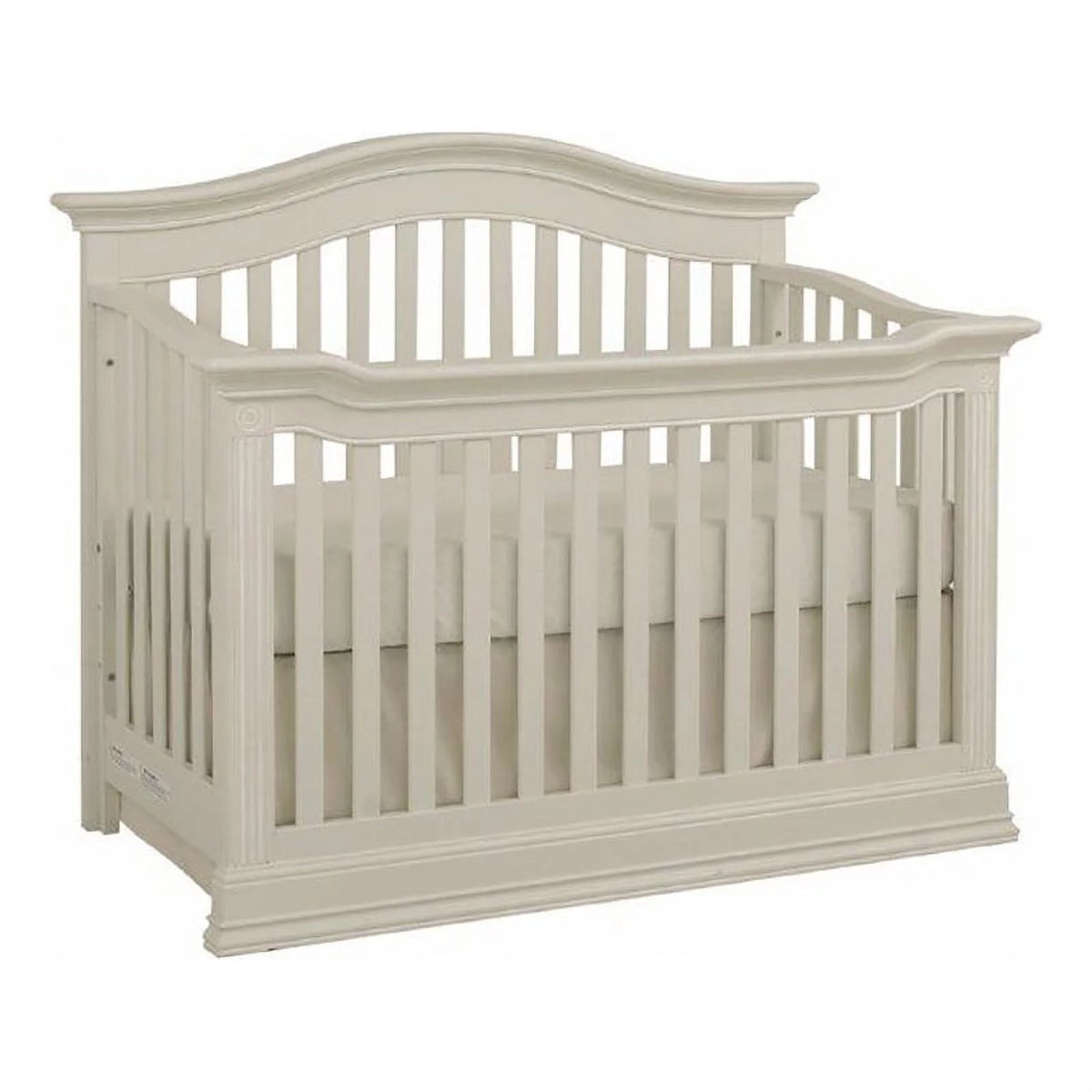 Glazed White 4-in-1 Convertible Wood Crib R9011
