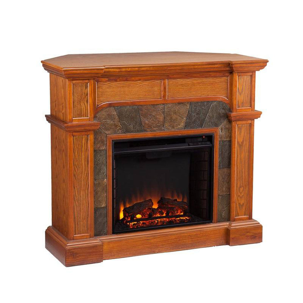 Oak Electric Fireplace Q191