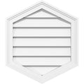 26x22W x 36x22H Vertical Peaked Surface Mount PVC Gable Vent G6509