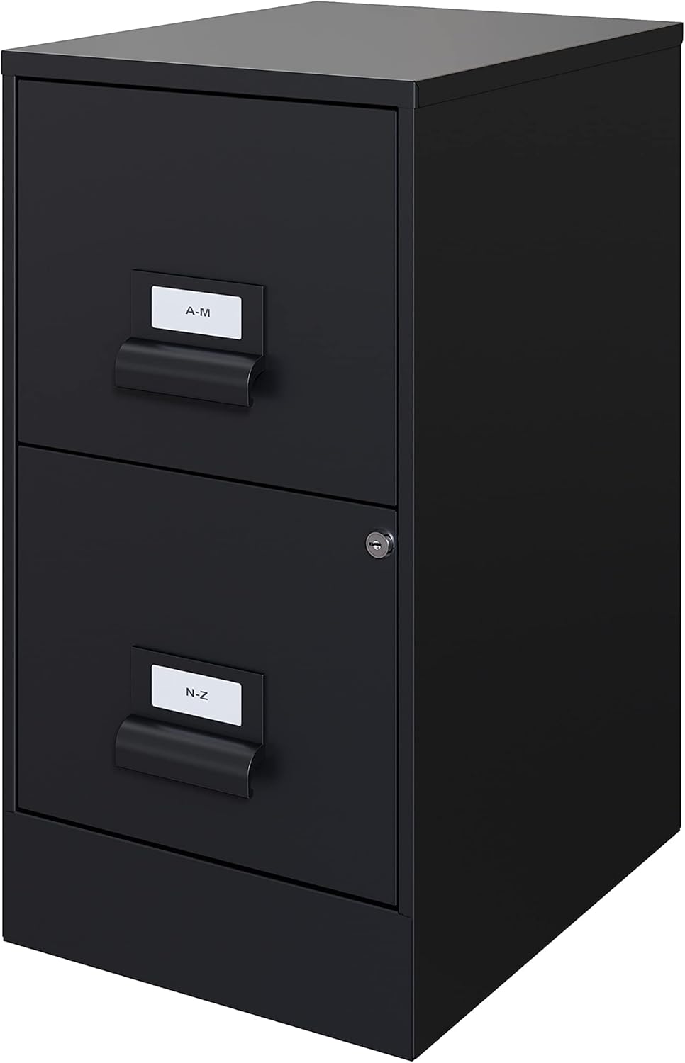18 Deep 2 Drawer Black File Cabinet L5236