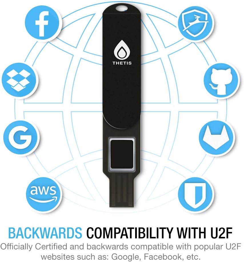 Black FIDO2 Security Key USB A W1846