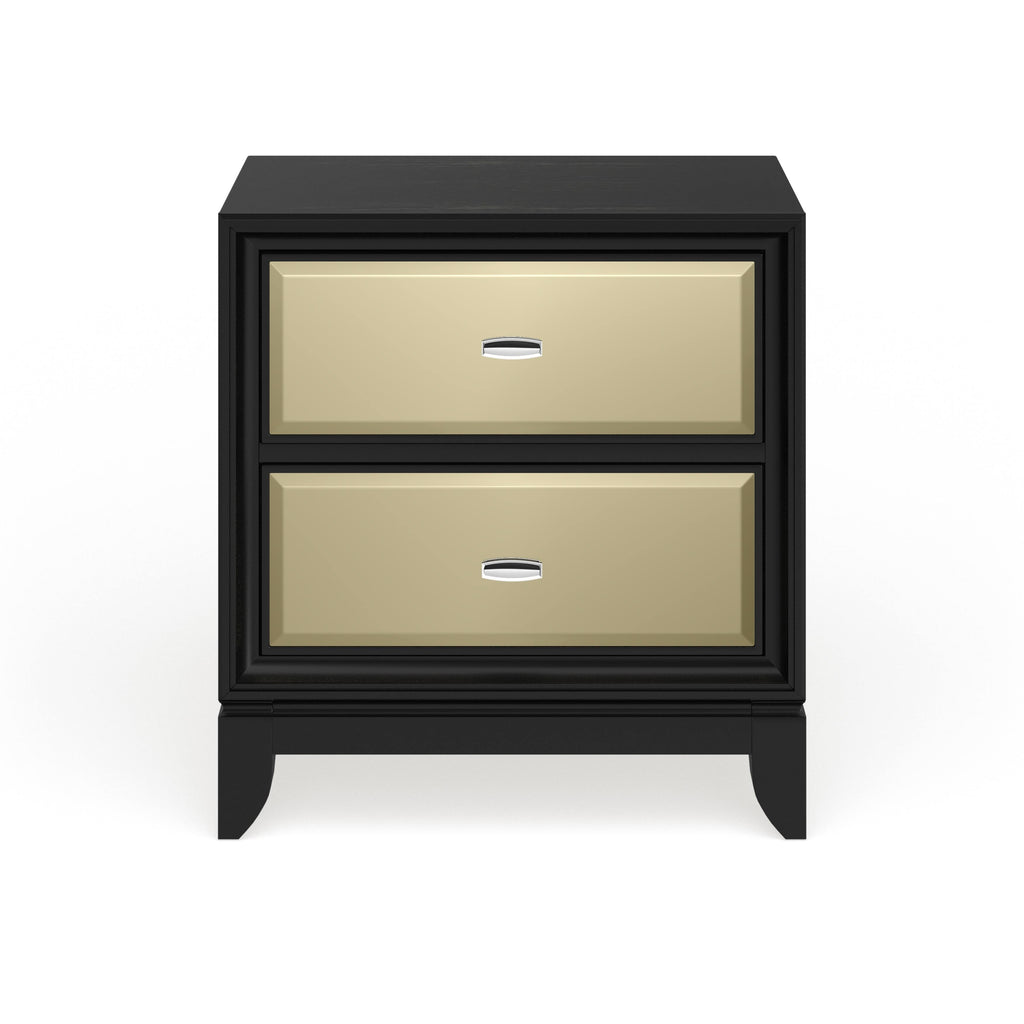Silver-Tinted Nightstand D380520