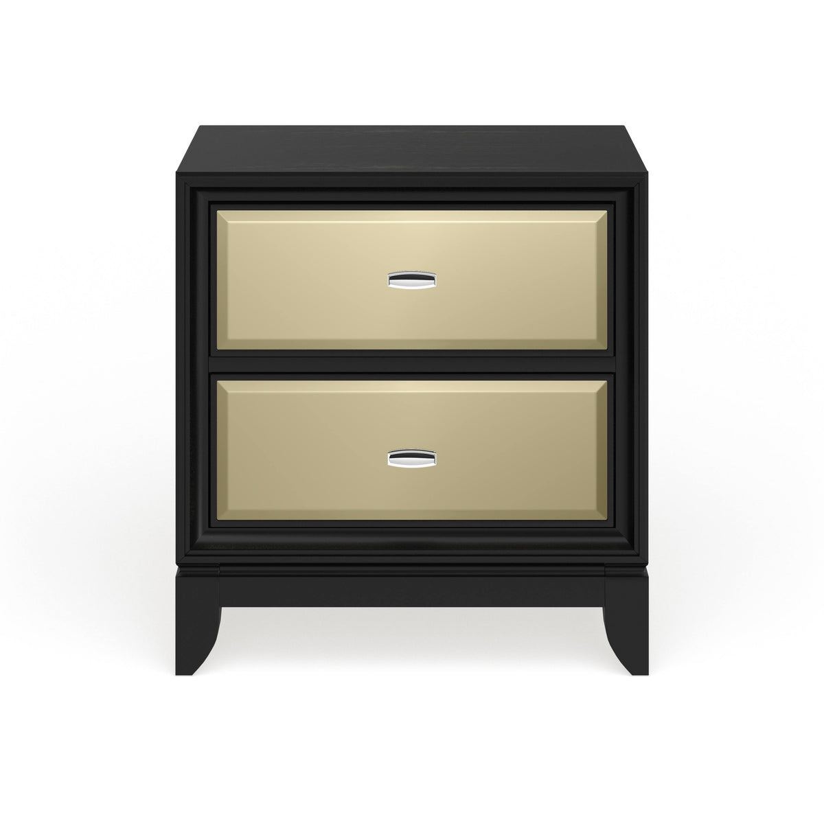 Silver-Tinted Nightstand D380520