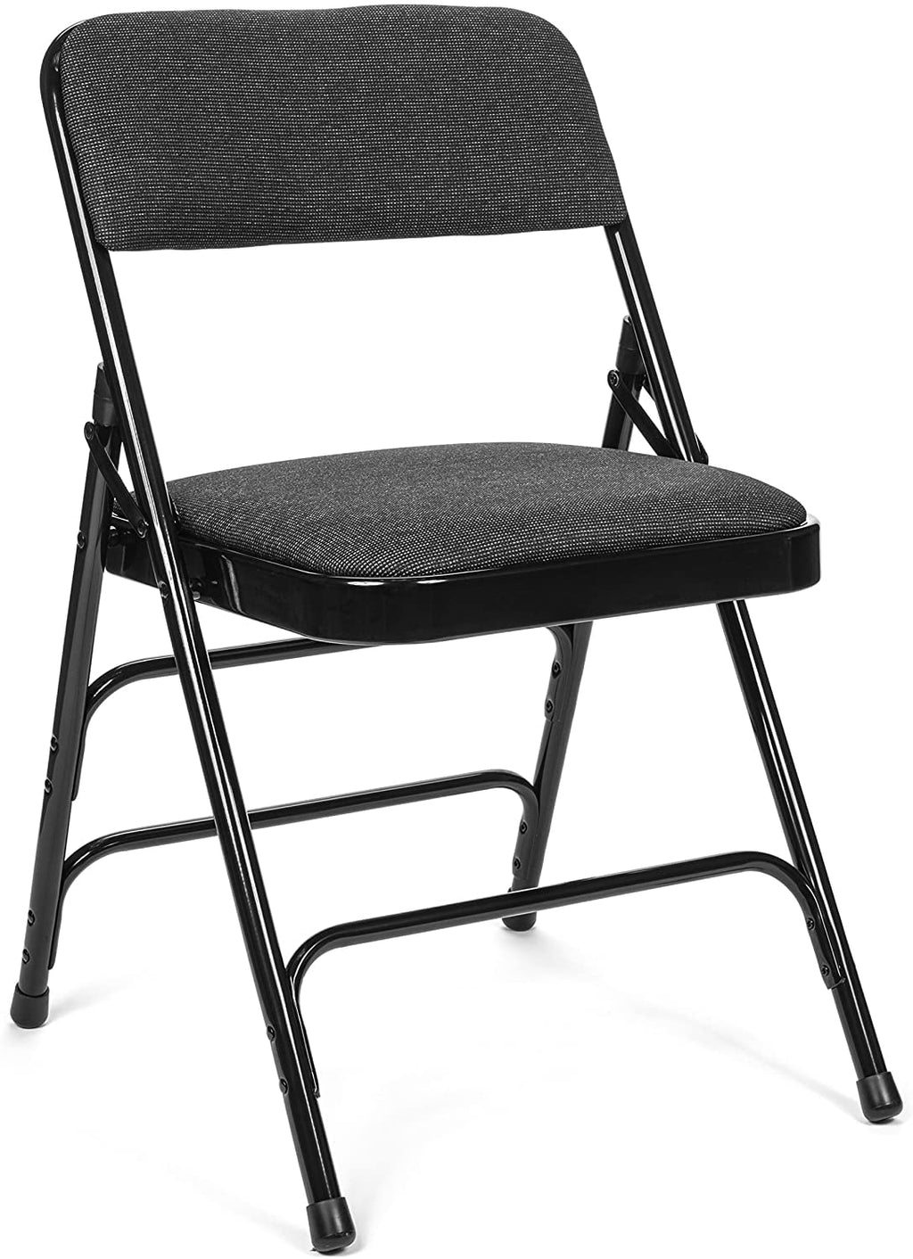 Black 5pc Folding Card Table and Padded Chair Set D4663