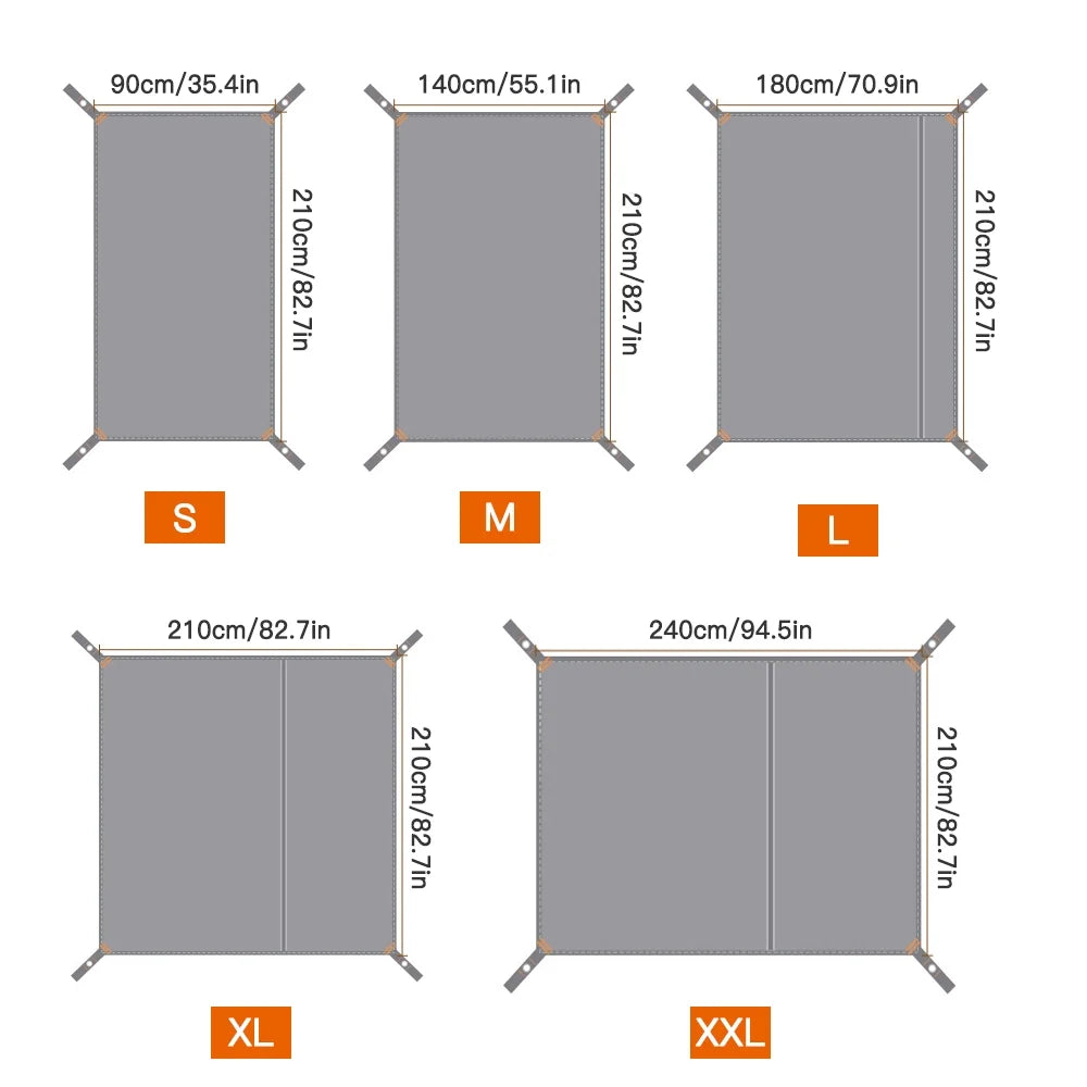 Waterproof Camping Tarp Picnic Mat Tent Footprint Ground Sheet X160