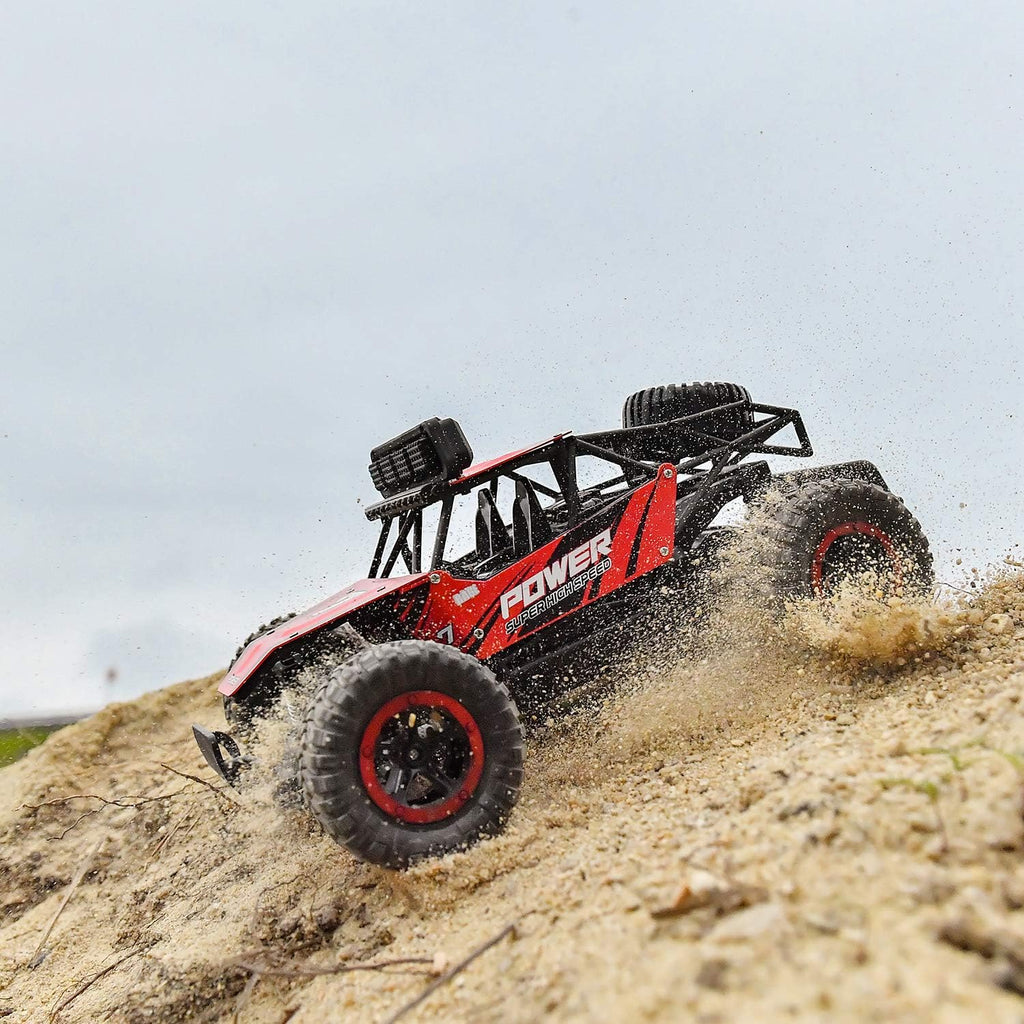 17 RC Cars 1:14 Scale Remote Control Car, 2WD High Speed 20 Km/h All Terrains Electric Toy Off Road RC Car Truck Crawler with Two Rechargeable Batteries N701
