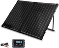 100 Watt 12 Volt Monocrystalline Foldable 2Pcs 50W Solar Panel Suitcase with Waterproof 20A Charger Controller H8695