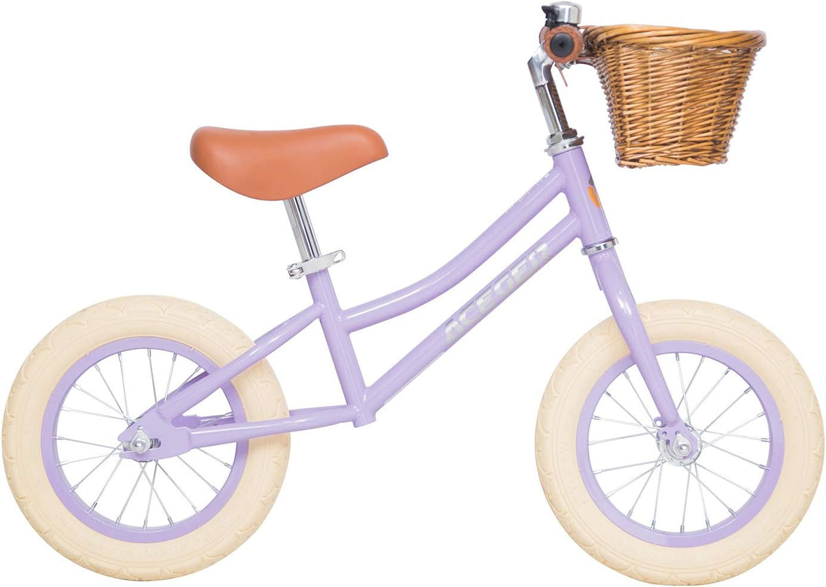 Balance Bike for Kids with Basket (Purple) H89258