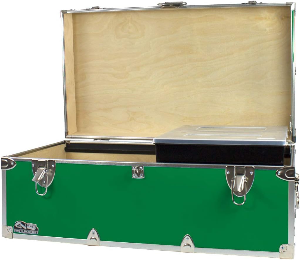 Footlocker Storage Chest with Organizer Tray - 32 x 18 x 13.5 Inches (Lilac) T876