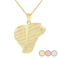 Gold Steak Pendant Necklace R896810
