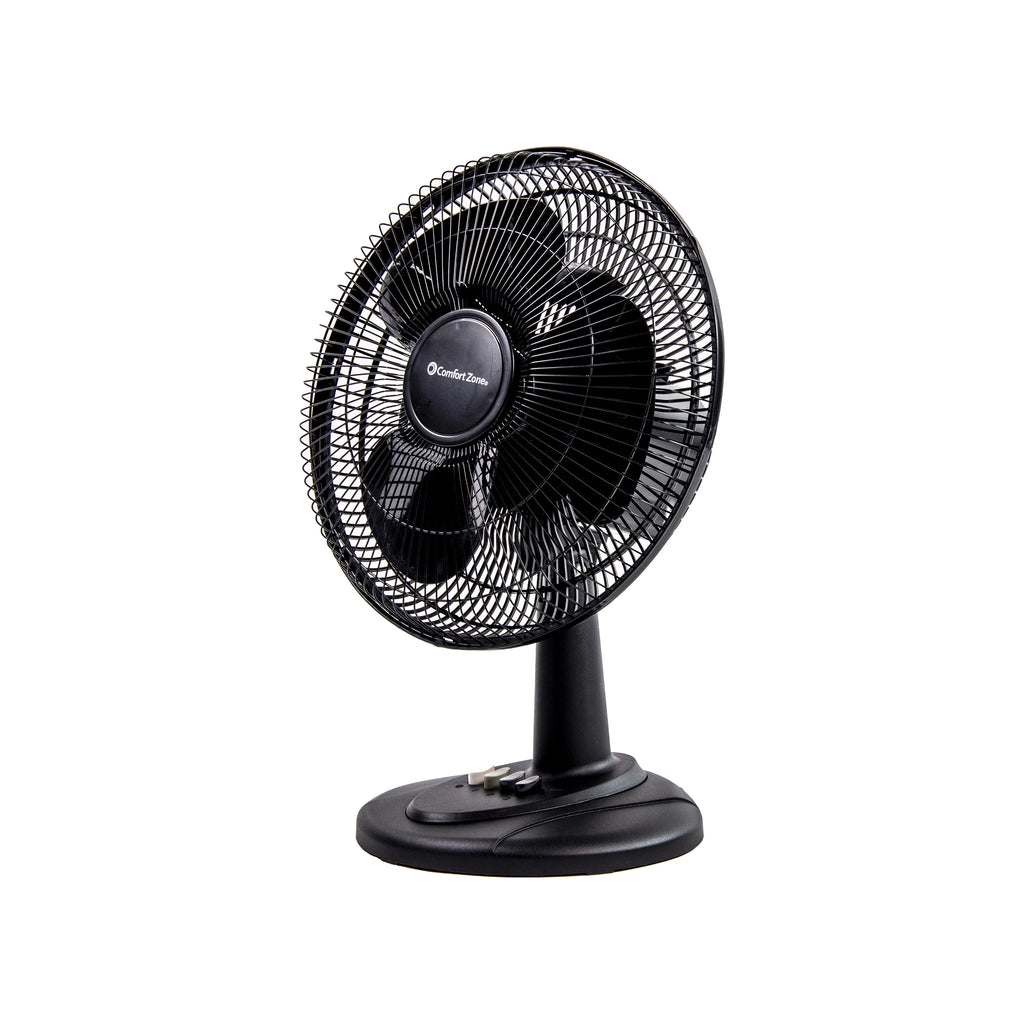 12” 3-Speed Oscillating Table Fan with Adjustable Tilt, Black P8560