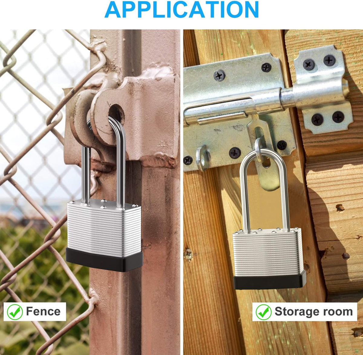 24 Padlocks Keyed Alike, 48 Keys, Pick Resistant Brass Pin Cylinder Padlock T49069