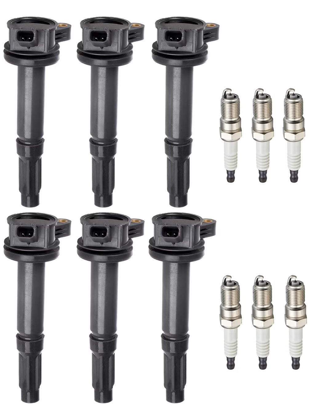 Set of 6 Ignition Coils & Spark Plugs for 2006 Lincoln Zephyr 3.0L V6 Q897