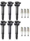 Set of 6 Ignition Coils & Spark Plugs for 2006 Lincoln Zephyr 3.0L V6 Q897