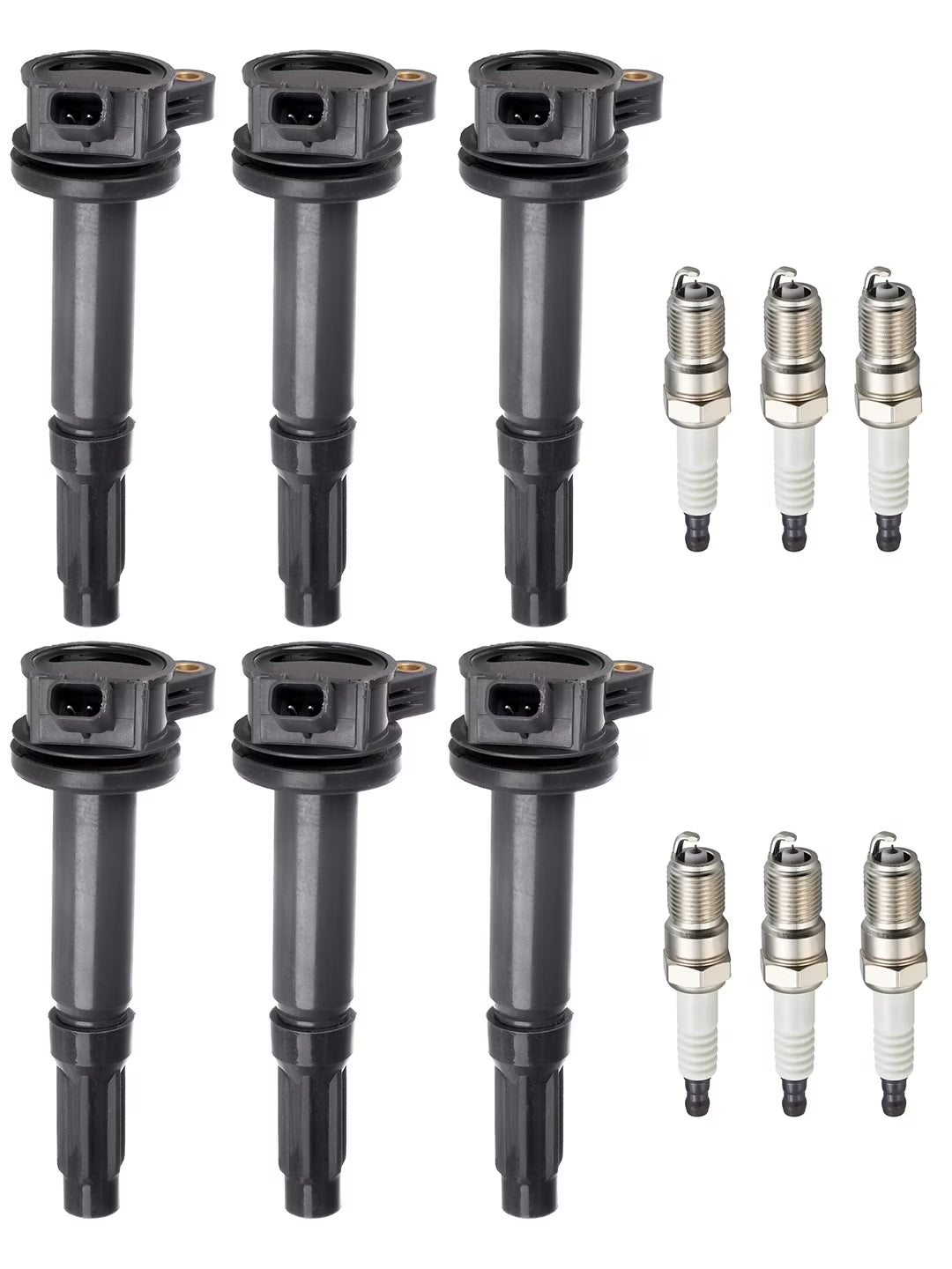 Set of 6 Ignition Coils & Spark Plugs for 2006 Lincoln Zephyr 3.0L V6 Q897