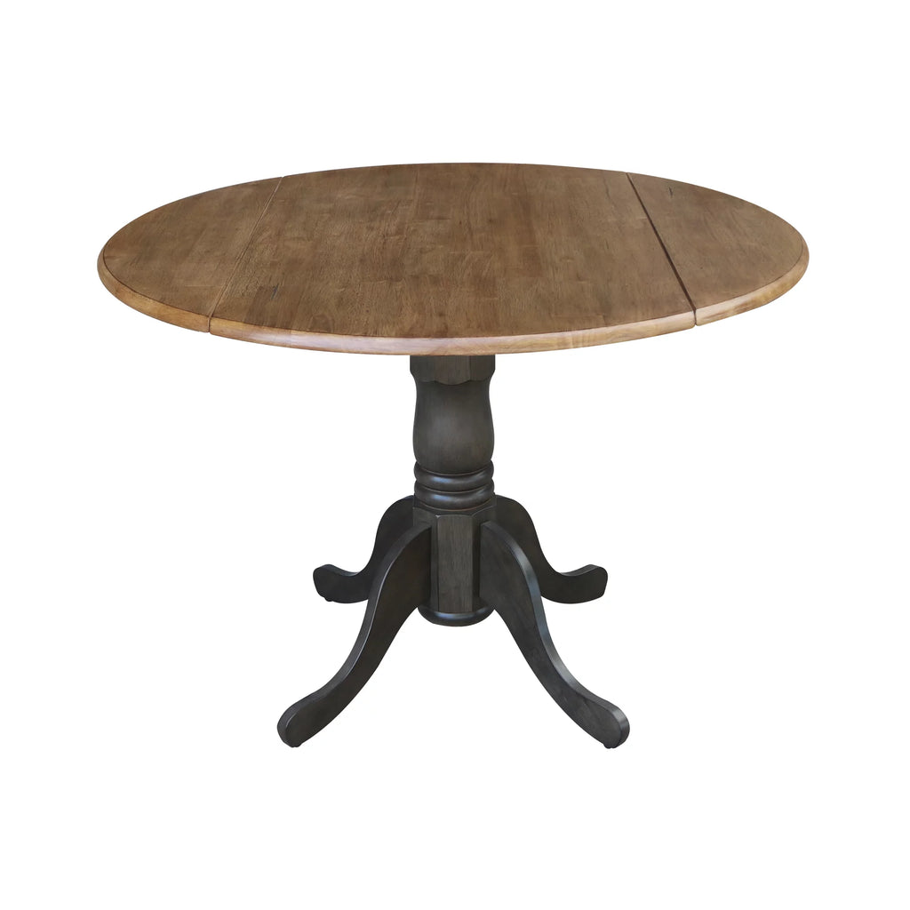 42" Wood Drop Leaf Table with 2 Side Chairs 3 Piece Set O766
