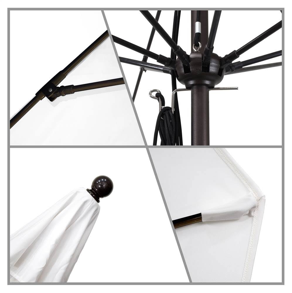 11 ft. Fiberglass White Market Umbrella D10492