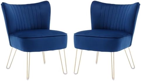 Velvet Accent Chairs with Golden U-Shape Legs Q77683