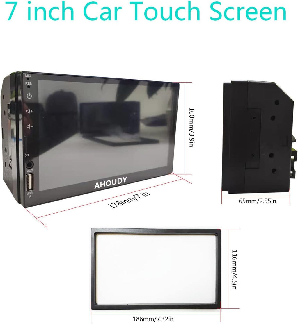 7 Inch Double Din Touchscreen Car Stereo with Bluetooth S574