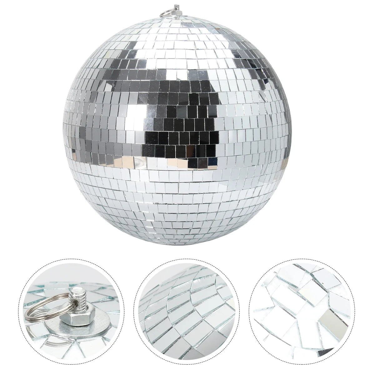 Silver Disco Mirror Ball with Hook I152