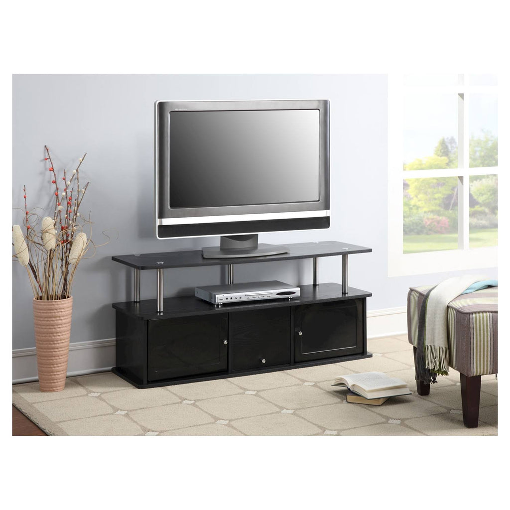 Espresso TV Stand with 3 Cabinets D669975