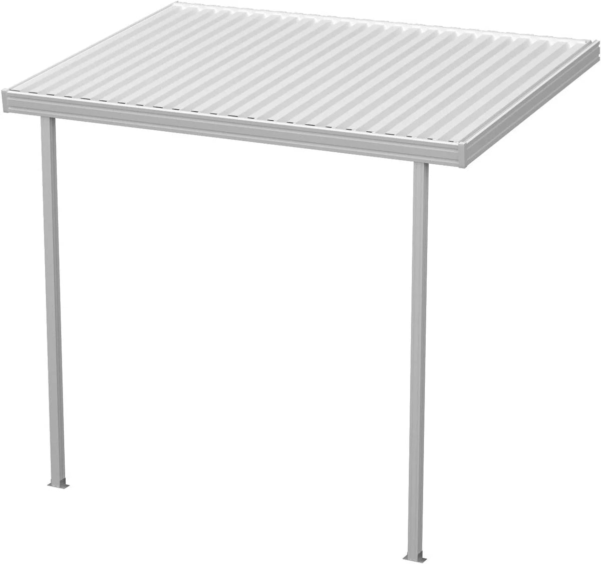 White Aluminum Patio Cover with 2 Posts X22859