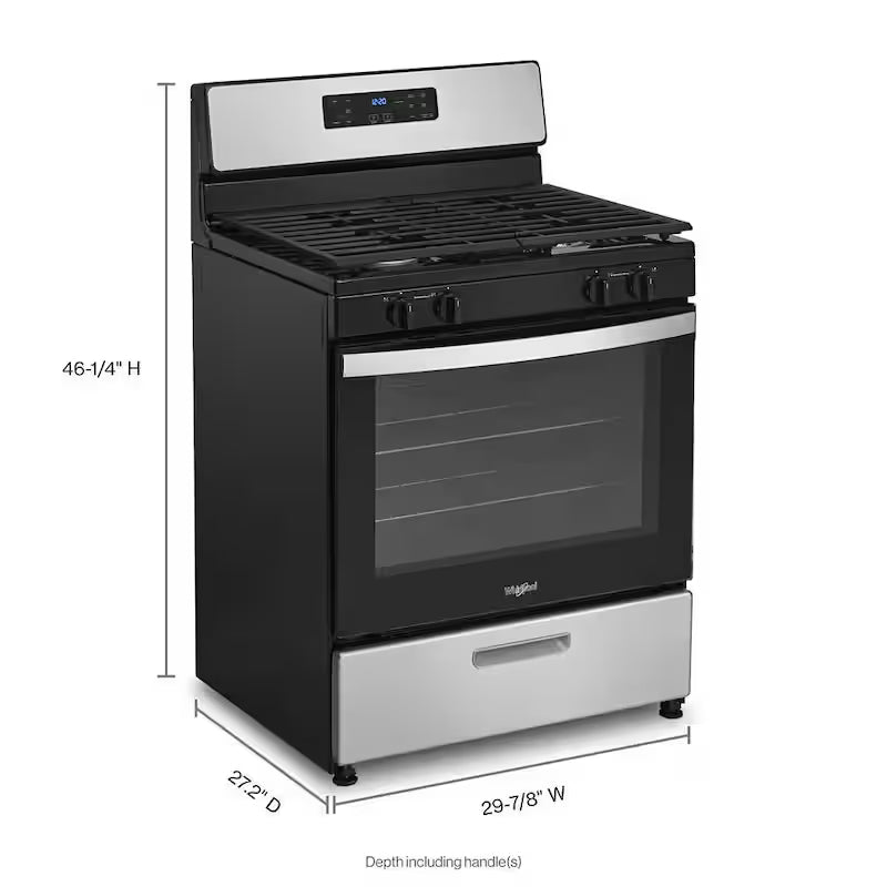 4 Burner Freestanding Gas Range Stainless Steel L7740