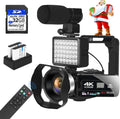 4K Camcorder with 32GB SD Card, WiFi, 18X Zoom, 3.0" Rotatable Touch Screen G634512