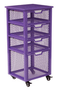 Purple 4 Drawer Rolling Cart Q93366